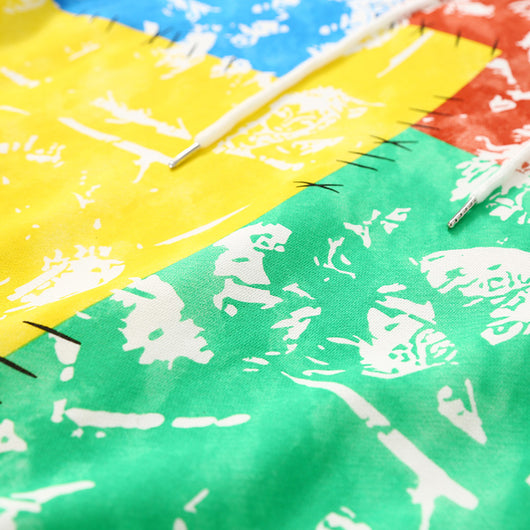 Sudadera con Capucha Hombre Contraste de Costuras y Graffiti - Image 9