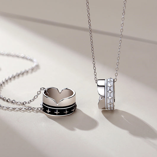 Collar de Pareja en Plata de Ley con Colgante para Mujer - Image 8