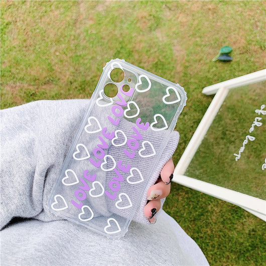 Funda Protectora Púrpura Love Compatible con Apple - Image 4