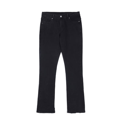 Jeans Slim Acampanados Retro Elásticos para Hombre - Diseño Trendy con Botones - Image 2
