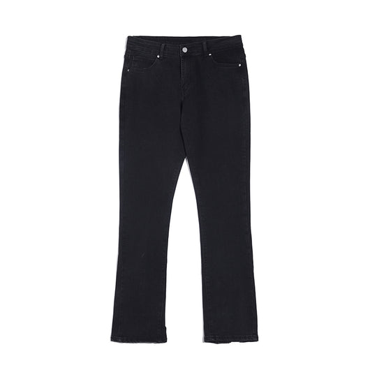 Jeans Slim Acampanados Retro Elásticos para Hombre - Diseño Trendy con Botones - Image 2