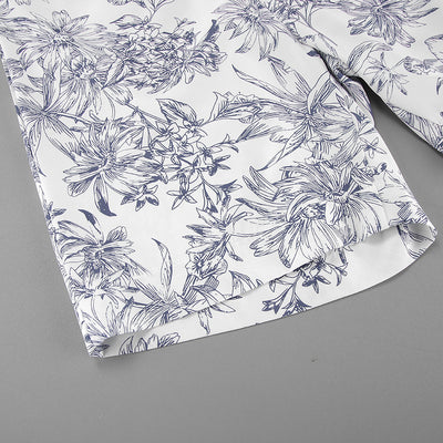 Conjunto de Dos Piezas: Camisa Estampada con Cordones y Manga Larga Holgada - Image 7
