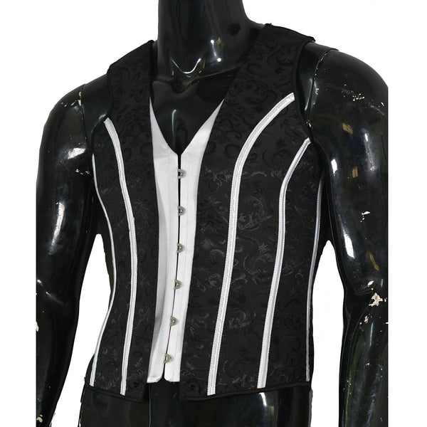 Chaleco Reductor Jacquard Negro Premium para Hombre - Image 3