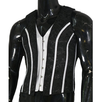 Chaleco Reductor Jacquard Negro Premium para Hombre - Image 3