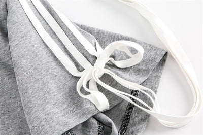 Camiseta de Hombre a Rayas con Cordones y Manga Corta - Image 9