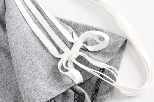 Camiseta de Hombre a Rayas con Cordones y Manga Corta - Image 9