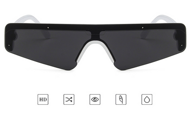 Brown mirror Siamese sport sunglasses with a flat top frame and gradient lenses, shown on a white background. - Image 11