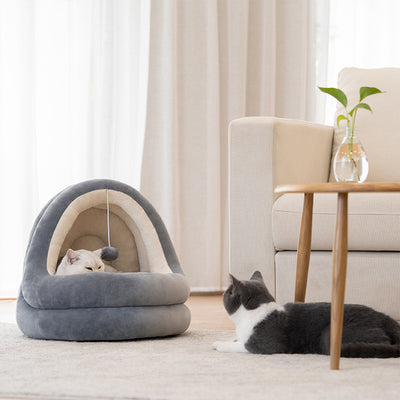 Cama Sofá para Gatos y Gatitos - Casa Acogedora de Felpa Premium - Image 3