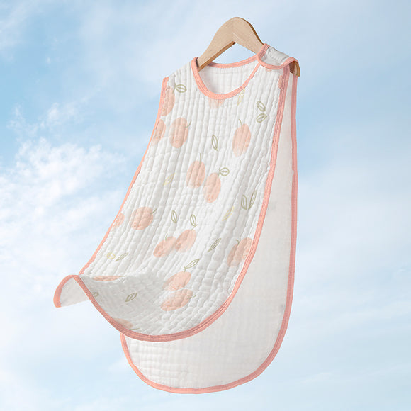 Saco de Dormir Infantil de Gasa de Algodón sin Mangas