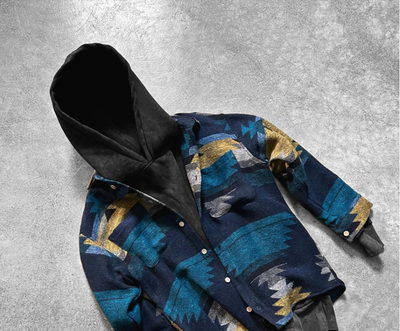 Camisa Manga Larga con Cuello Contrastante para Hombre - Image 5