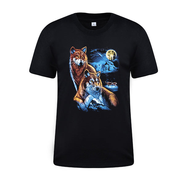 Camiseta de Algodón Manga Corta para Hombre