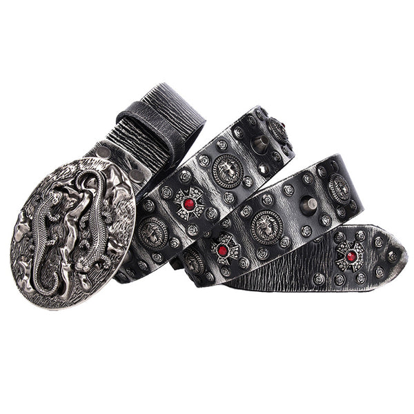 Cinturón Punk con Remaches para Hombre y Mujer