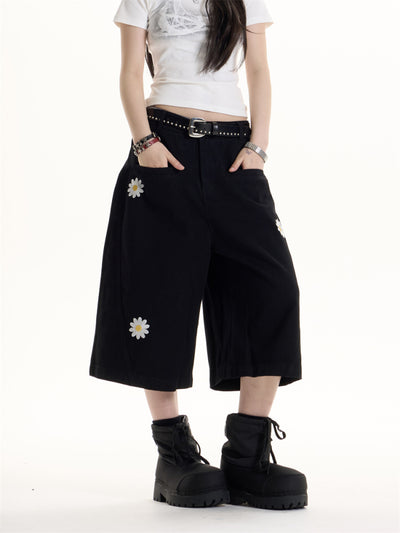 Shorts Casuales con Bordado American Hot Girl - Image 4