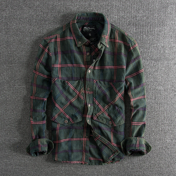 Camisa Casual de Cuadros Slim Fit para Hombre - Image 19