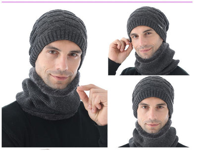 Conjunto de Gorro y Bufanda de Lana Tejida para Hombre - Image 9