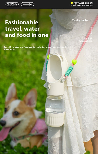 Botella de Agua Portátil 2 en 1 para Perros y Gatos con Comedero Integrado - Image 21