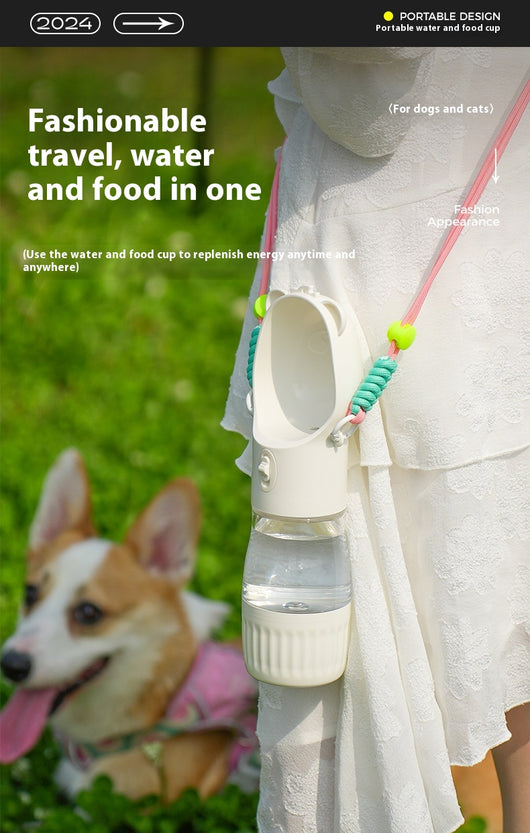 Botella de Agua Portátil 2 en 1 para Perros y Gatos con Comedero Integrado - Image 21