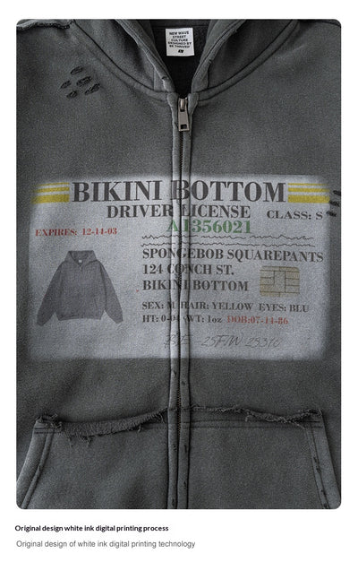 Sudadera Estilo Cardigan con Cierre y Diseño Roto - Image 25