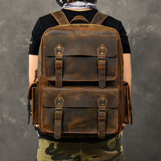Mochila de Cuero Crazy Horse Premium - Image 4