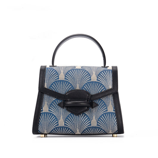 Bolso de Cuero con Bordados de Estilo Chino Tradicional - Image 4