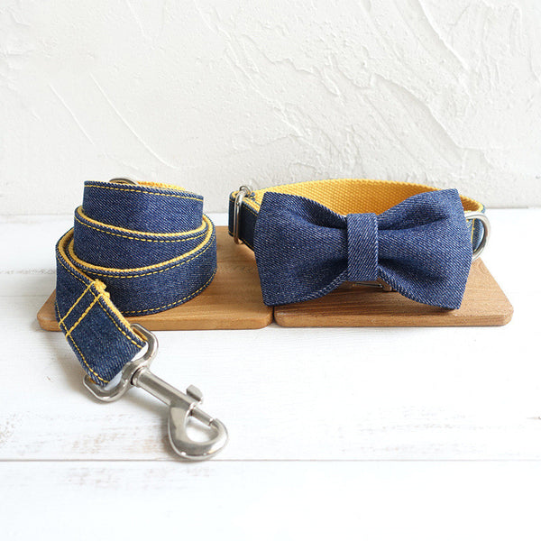 Collar para Perro MUTTCO con Pajarita y Correa de Tracción