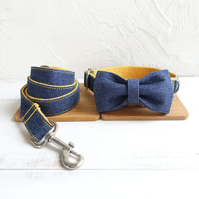Collar para Perro MUTTCO con Pajarita y Correa de Tracción