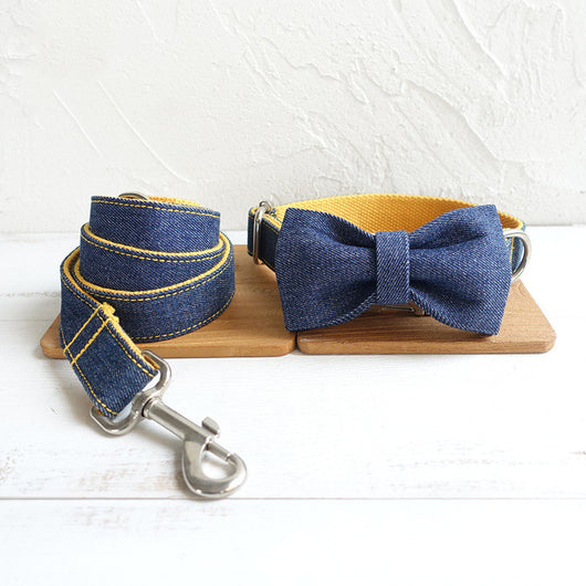 Collar para Perro MUTTCO con Pajarita y Correa de Tracción