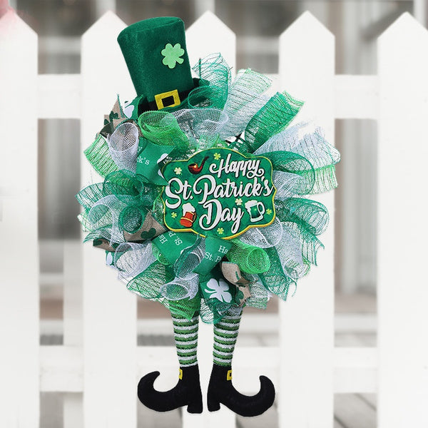 Decoración Festiva Irlandesa - Muñeca sin Rostro para Puerta y Árbol Navideño