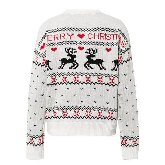 Suéter Navideño con Estampado de Corazón y Alce - Pullover de Punto para Mujer - Image 12
