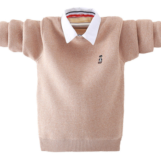 Suéter para Niño Estilo Camisa Integrada de Algodón - Image 11