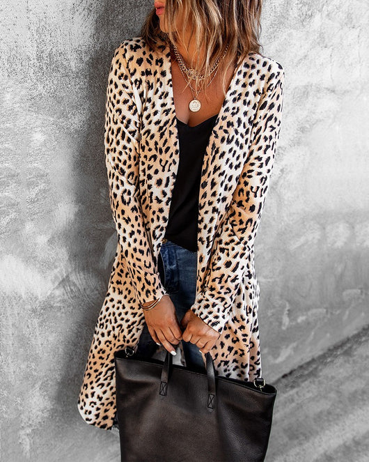 Chaqueta Casual de Algodón con Estampado Leopardo para Otoño e Invierno - Image 2