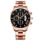 Negro Plate Rose Dorado Belt