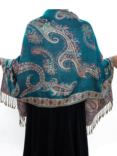 Poncho Bohemio Étnico Jacquard - Estilo Retro Nacional - Image 14