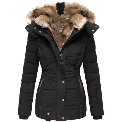 Abrigo Slim Fit de Algodón con Cuello de Piel - Image 19