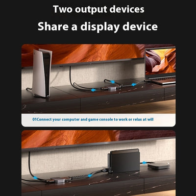 Divisor de Cable Aleación HD - Convertidor Bidireccional Audio y Video - Image 4