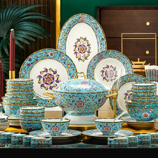 Juego de Vajilla de Porcelana Esmaltada Estilo Hogar - Image 5