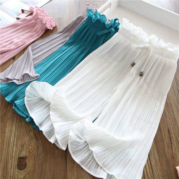 Pantalones Capri Anchos Casuales con Protección Antimosquitos para Niñas