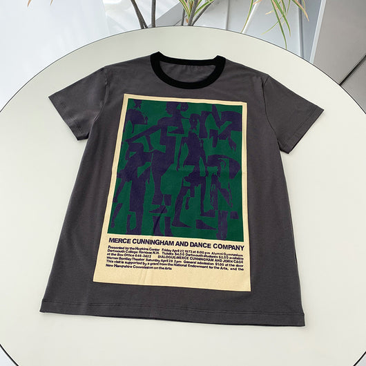 Camiseta Suelta Estampado Bailarín para Pareja - Unisex Algodón - Image 4