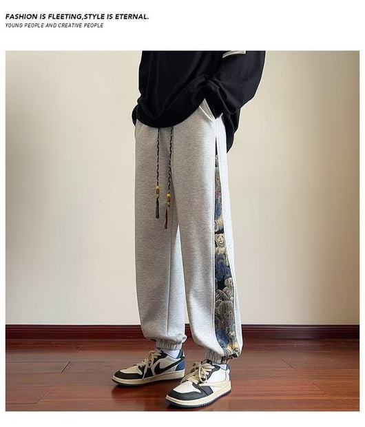 Pantalones Largos Estampados Holgados para Hombre - Image 23