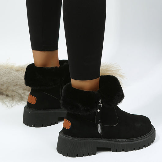 Botas de Invierno Impermeables Mujer - Gamuza Sintética con Suela Antideslizante - Image 4