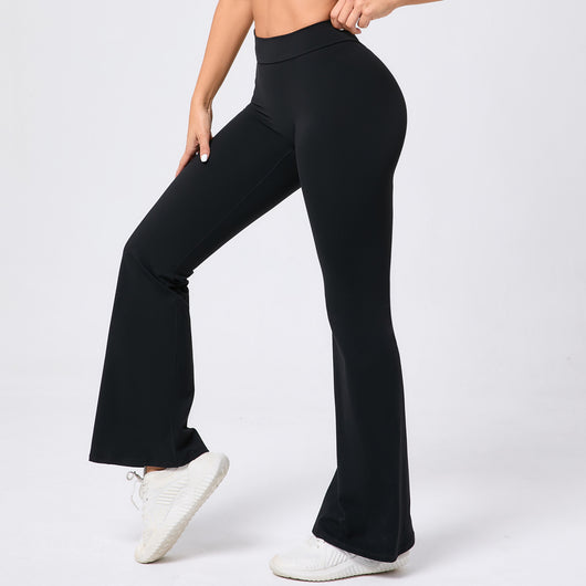 Pantalones Yoga Acampanados Levantacaderas con Cintura en V - Image 24