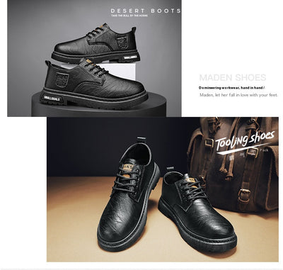 Botas de Cuero para Hombre - Estilo Casual y Trabajo - Image 10