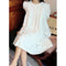 Vestido Camisero con Mangas Volantes y Cintura Alta