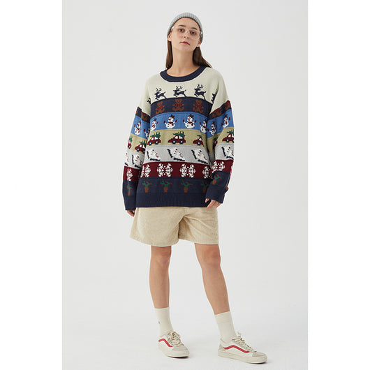 Suéter Holgado Retro Harajuku para Parejas - Estilo Vintage Juvenil - Image 15