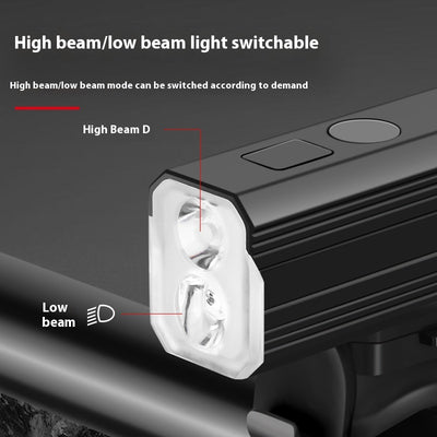 Luz Frontal LED para Bicicleta de Montaña - Doble Haz Ajustable USB Tipo-C - Image 3
