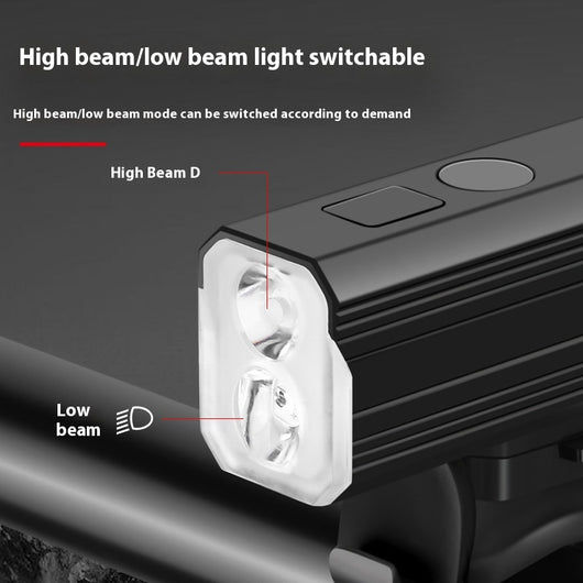 Luz Frontal LED para Bicicleta de Montaña - Doble Haz Ajustable USB Tipo-C - Image 3