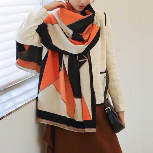Bufanda Reversible Bicolor con Imitación Cashmere Premium - Image 6
