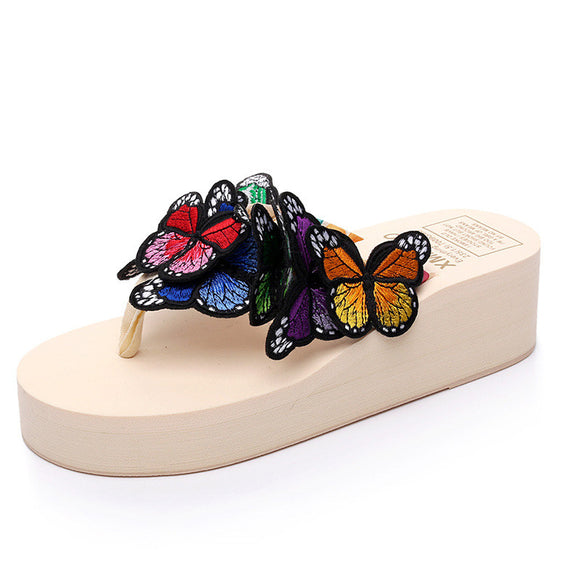 Pantuflas Artesanales con Diseño de Mariposa