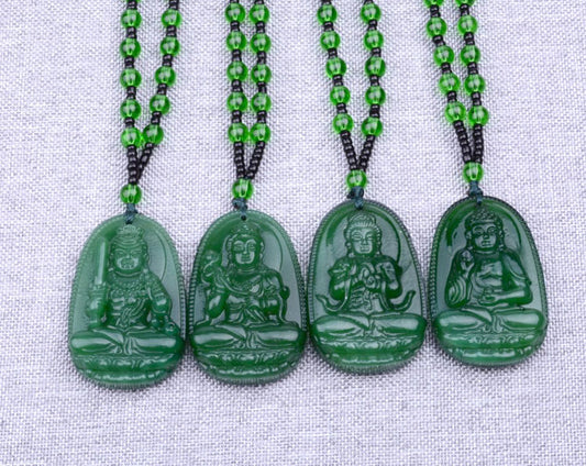 Colgante de Jaspe Verde con Patrono Zodiacal