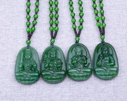 Colgante de Jaspe Verde con Patrono Zodiacal